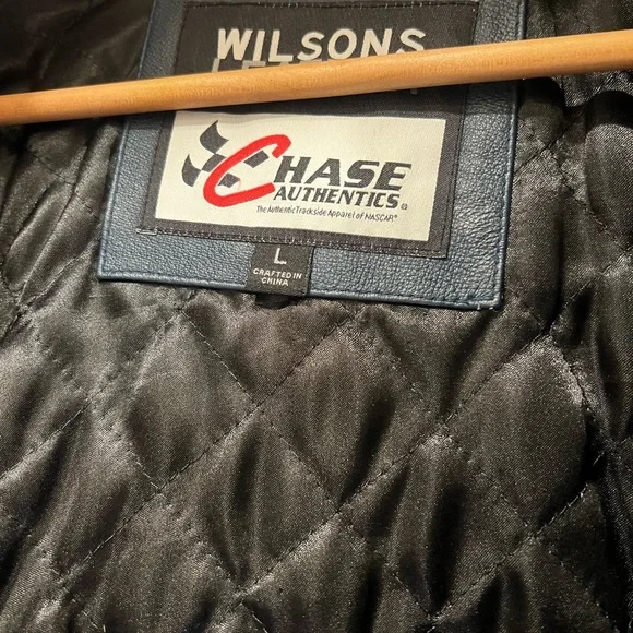 Dale Earnhardt Wilson Leather Chase Authentic Mens Large NASCAR Jacket